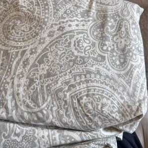 Pottery Barn VANESSA Medallion Cotton Grey/Light Green? KING Duvet Cover